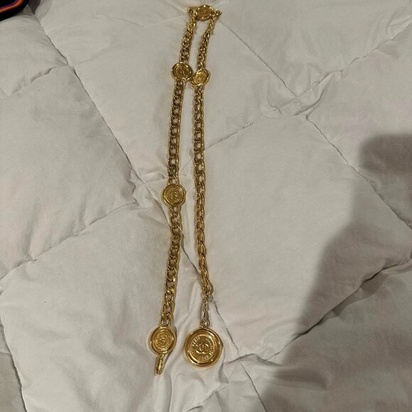 Chanel Vintage Gold Plated Coin Belt - Picture 9 of 13